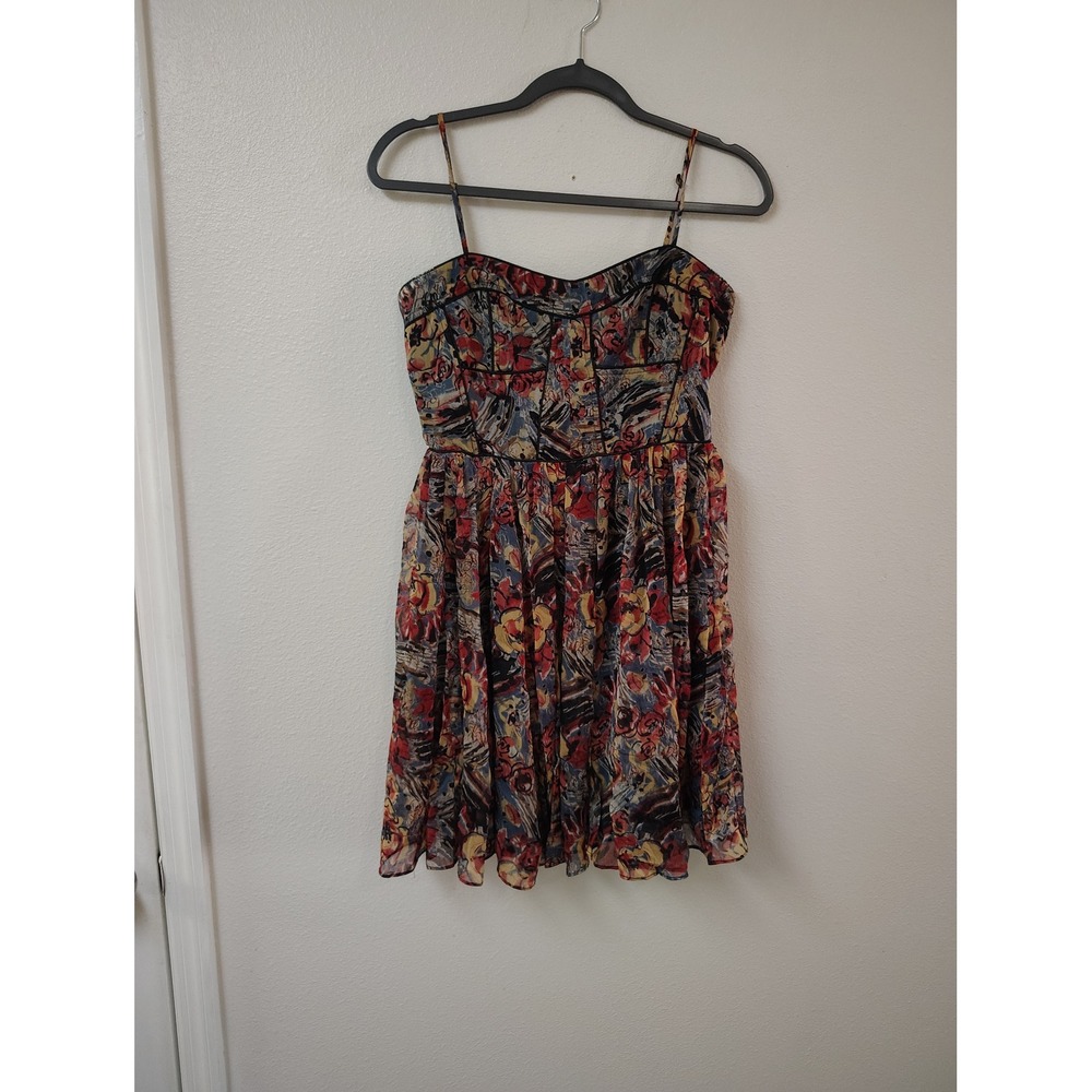 MM Couture by Miss Me Women Floral Mini Dress Sweetheart Smocked Back MMCD1390 M